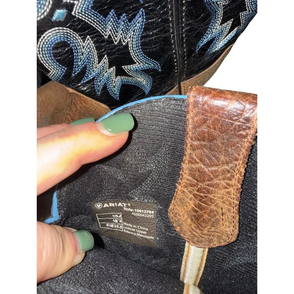 ARIAT BOOTS “TOMBSTONE” WESTERN BOOTS, LEATHER - size 4